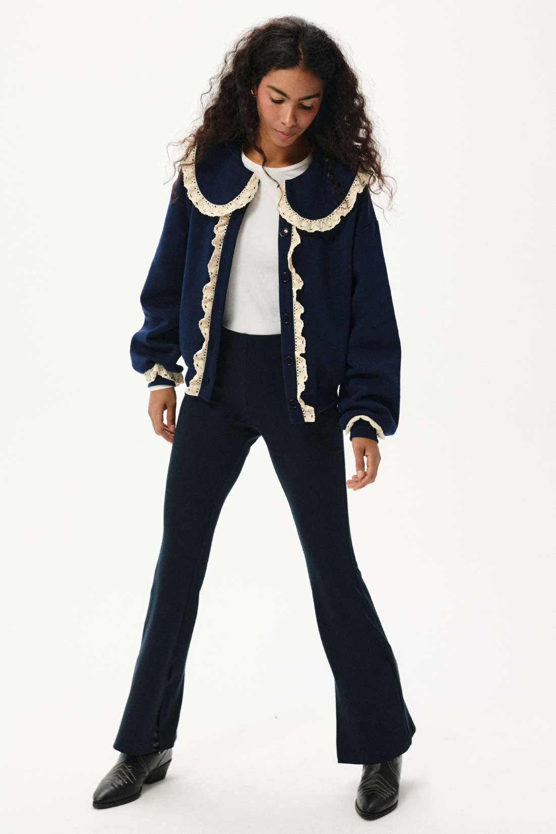 SIS SPLIT NAVY BLUE PANTS