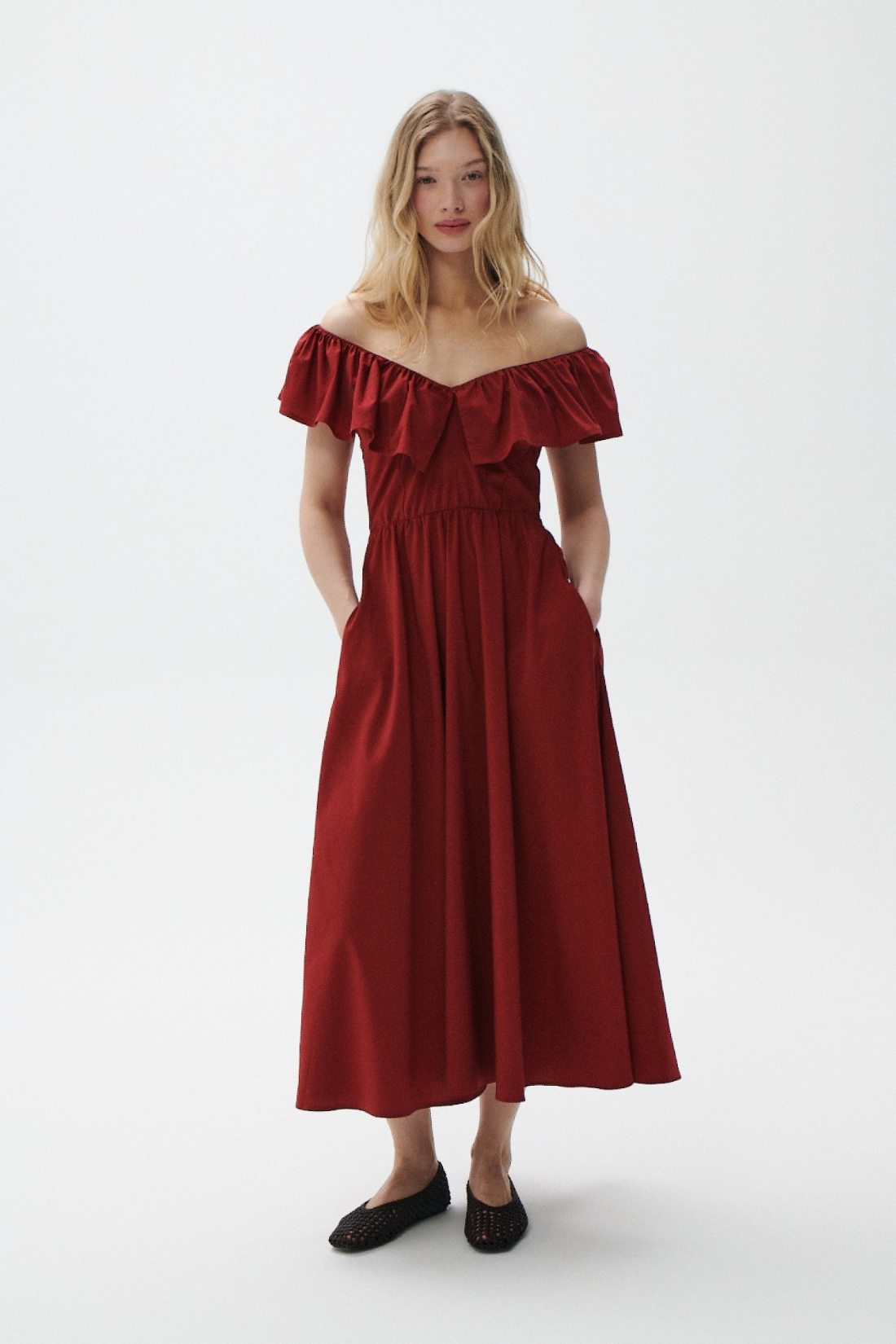 ROME DRESS BURGUNDY