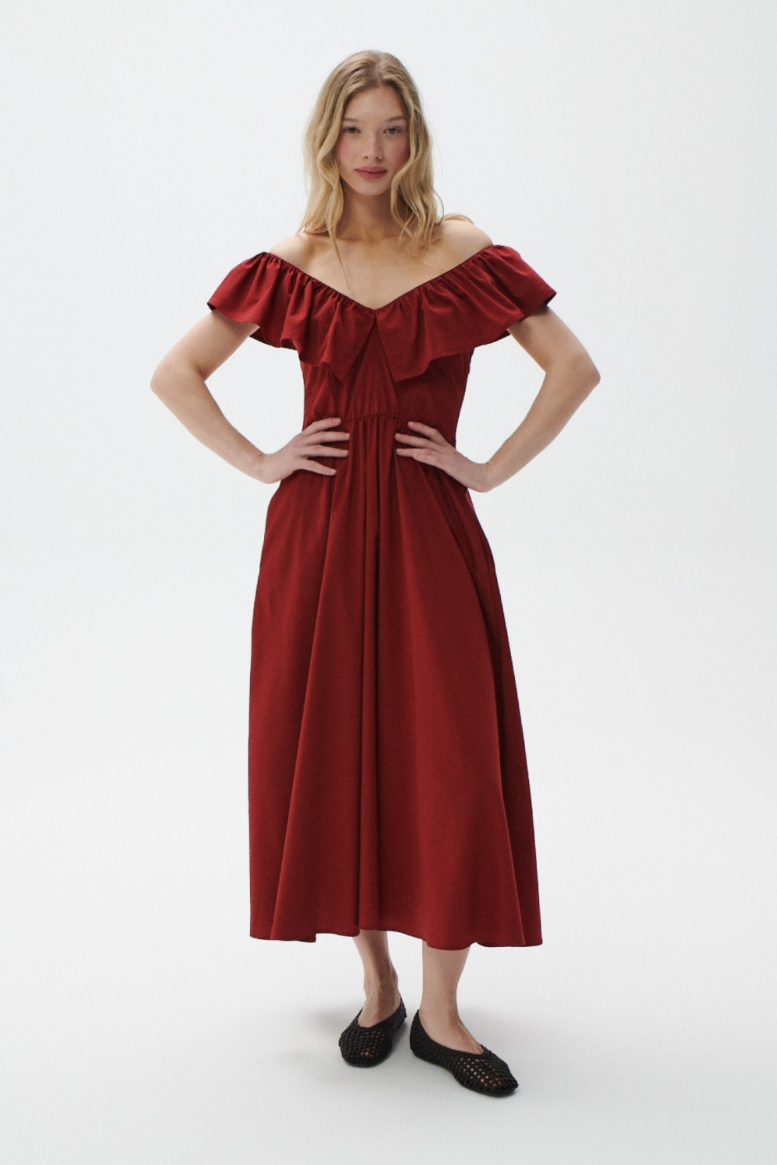 ROME DRESS BURGUNDY