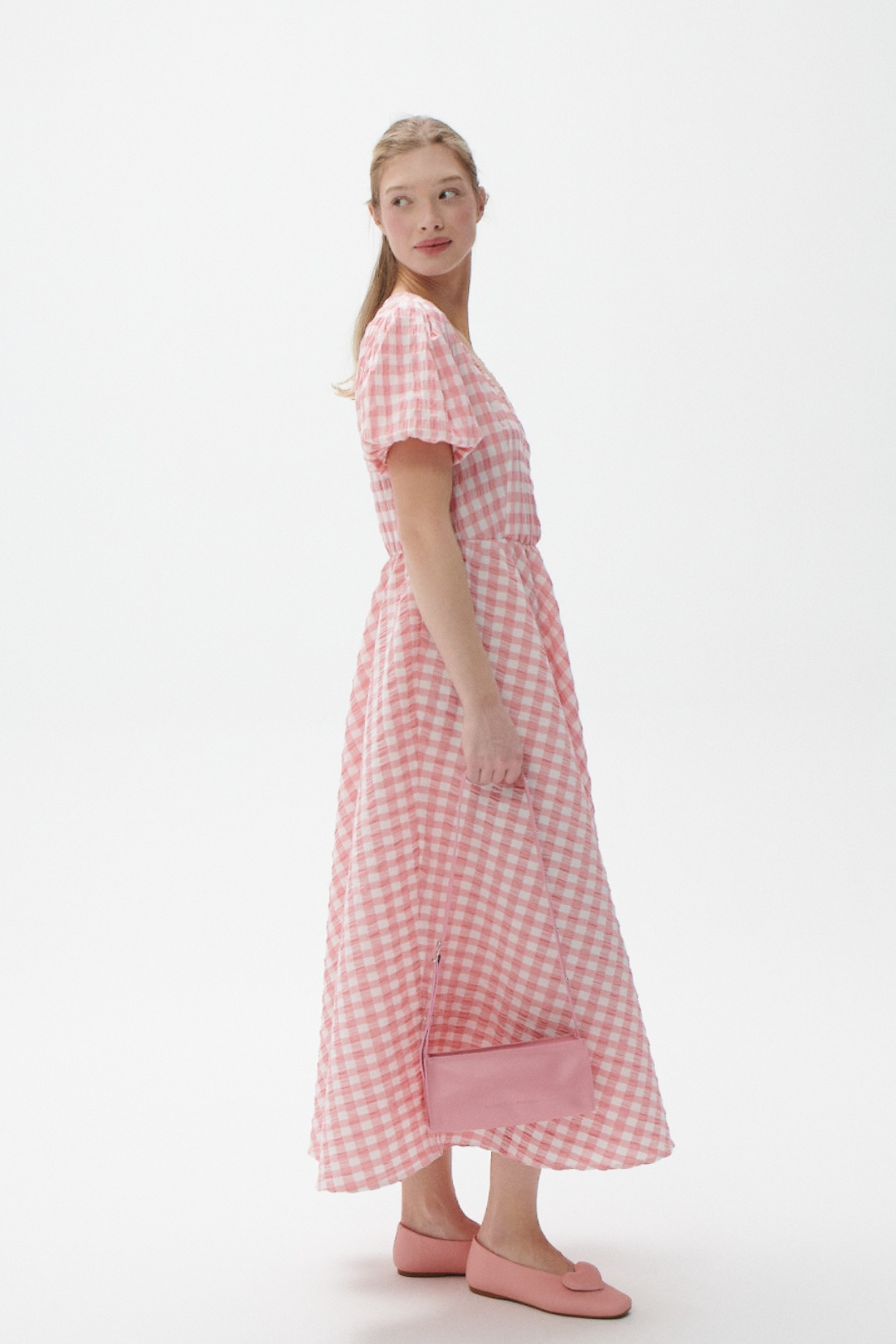 AVRIL DRESS IN PINK PLAID