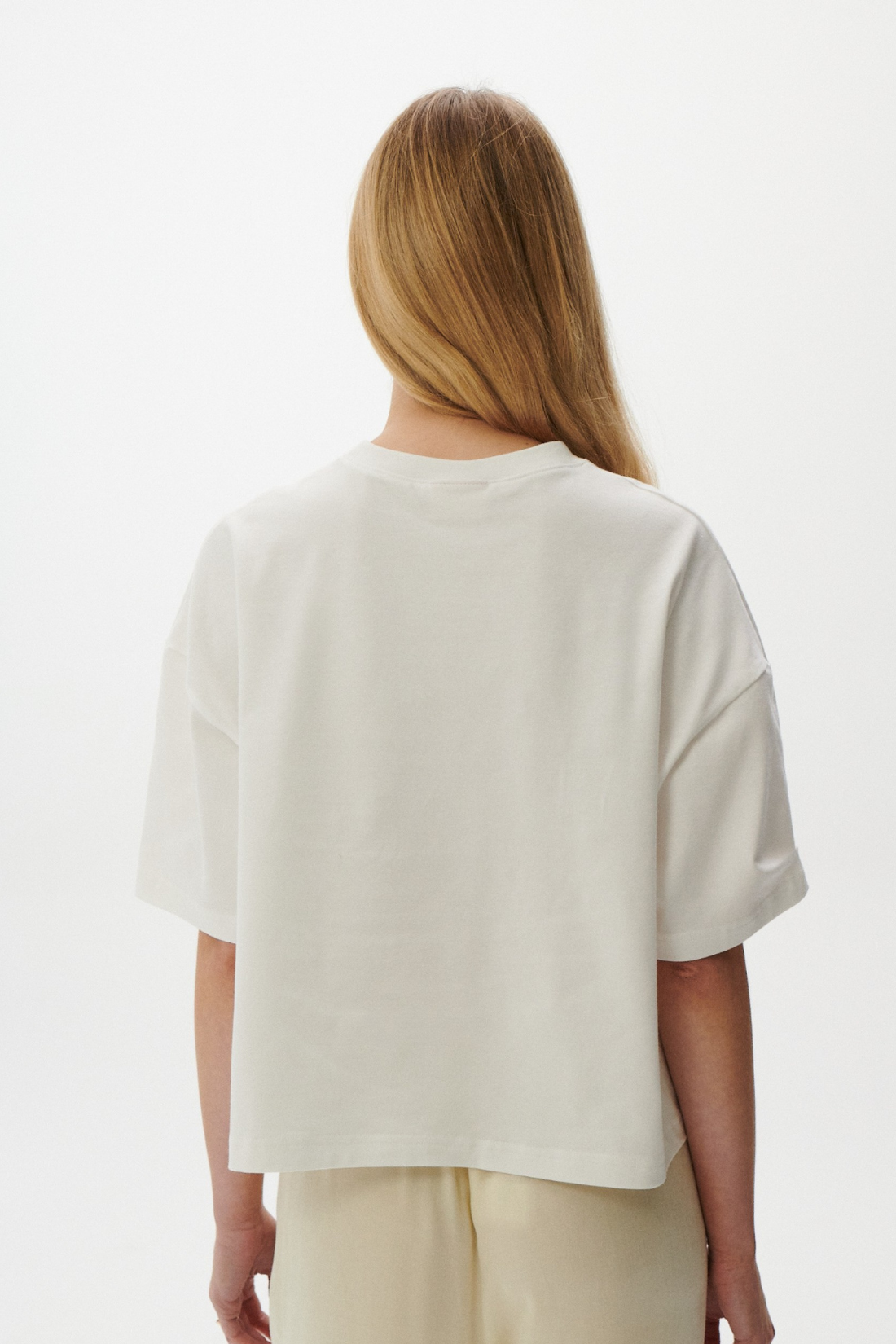 Cream Pearl Boxy T-Shirt