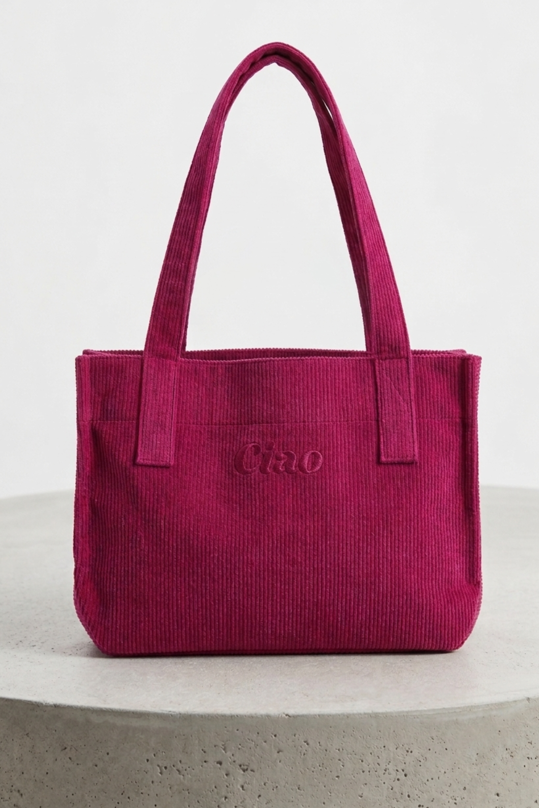 VELORA CORDUROY BAG RASPBERRY