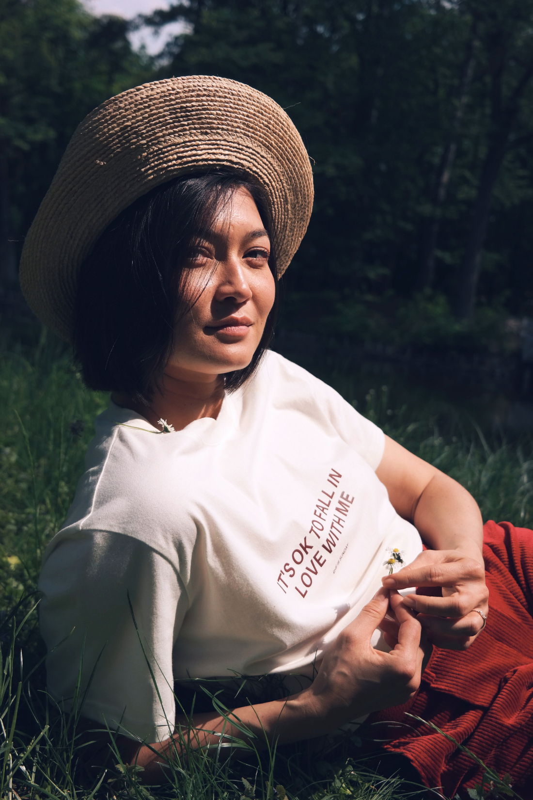 T-SHIRT FALL IN LOVE ŚMIETANKOWY