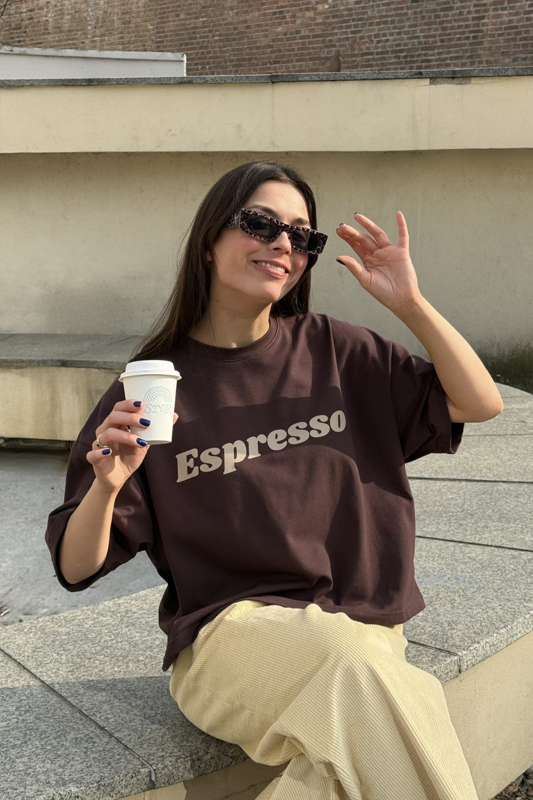 Boxy Espresso Brown T-Shirt
