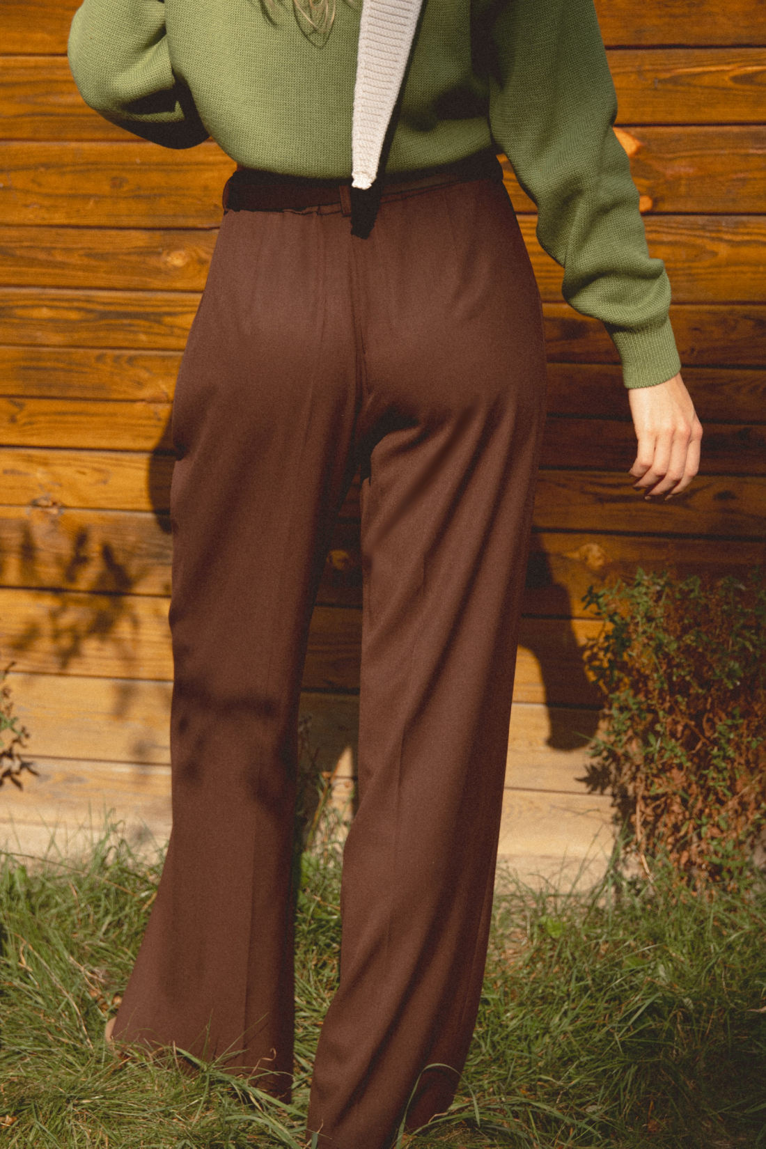 BROWN PANTS PANTALONI