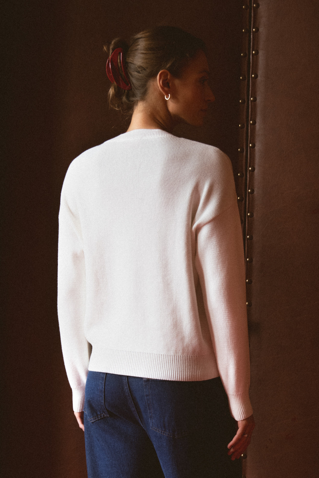 SADIE CREAM SWEATER MADE OF ORGANIC COTTON