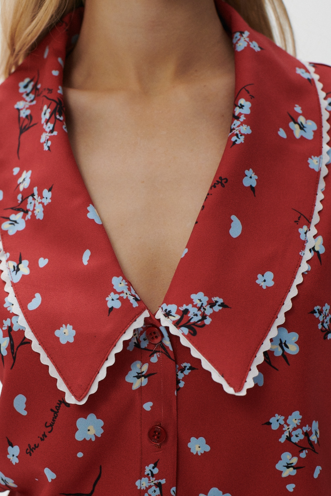ROSITA RED PRINT SHIRT