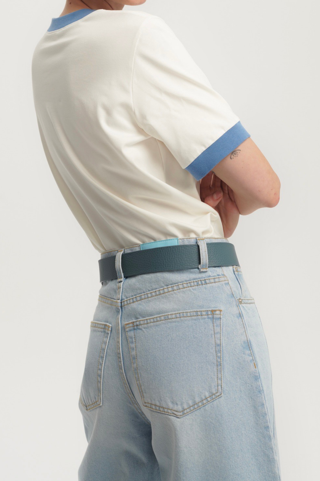 LAGUNA BLUE LEATHER BELT