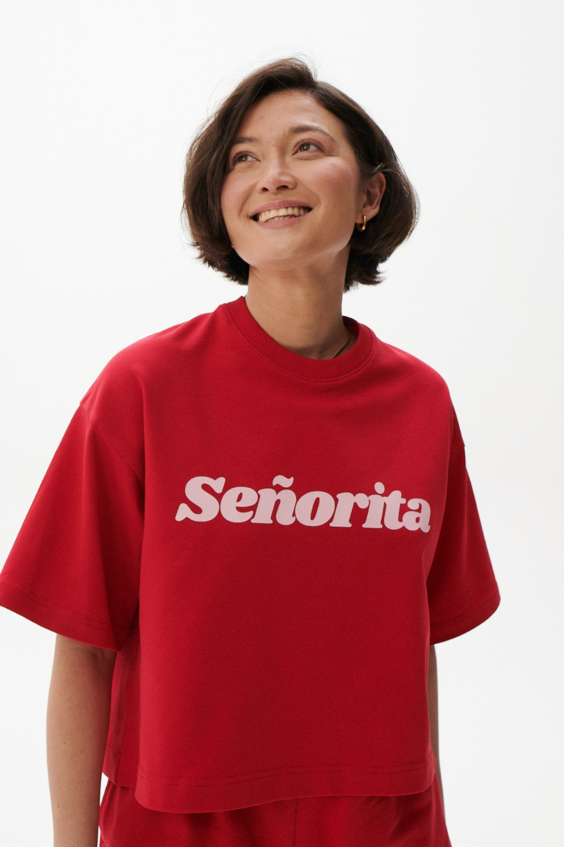 Boxy Señorita T-Shirt in Carmine Red