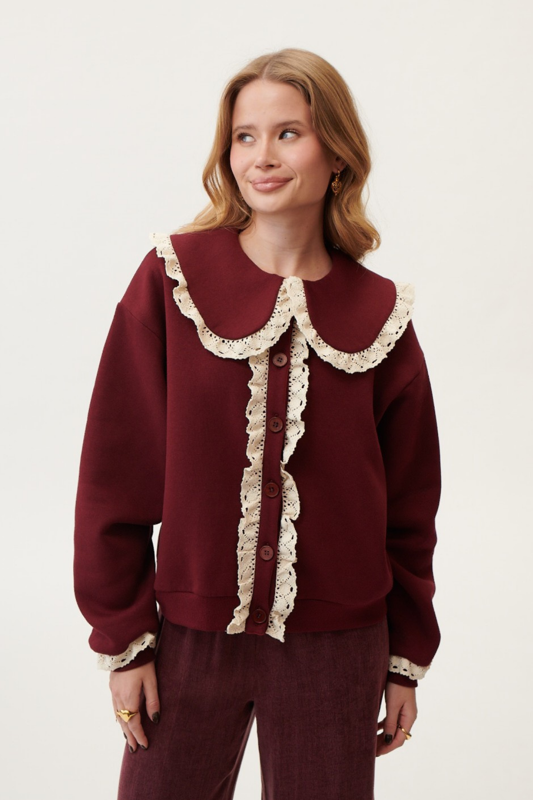 NOELLE CARDIGAN BURGUNDY