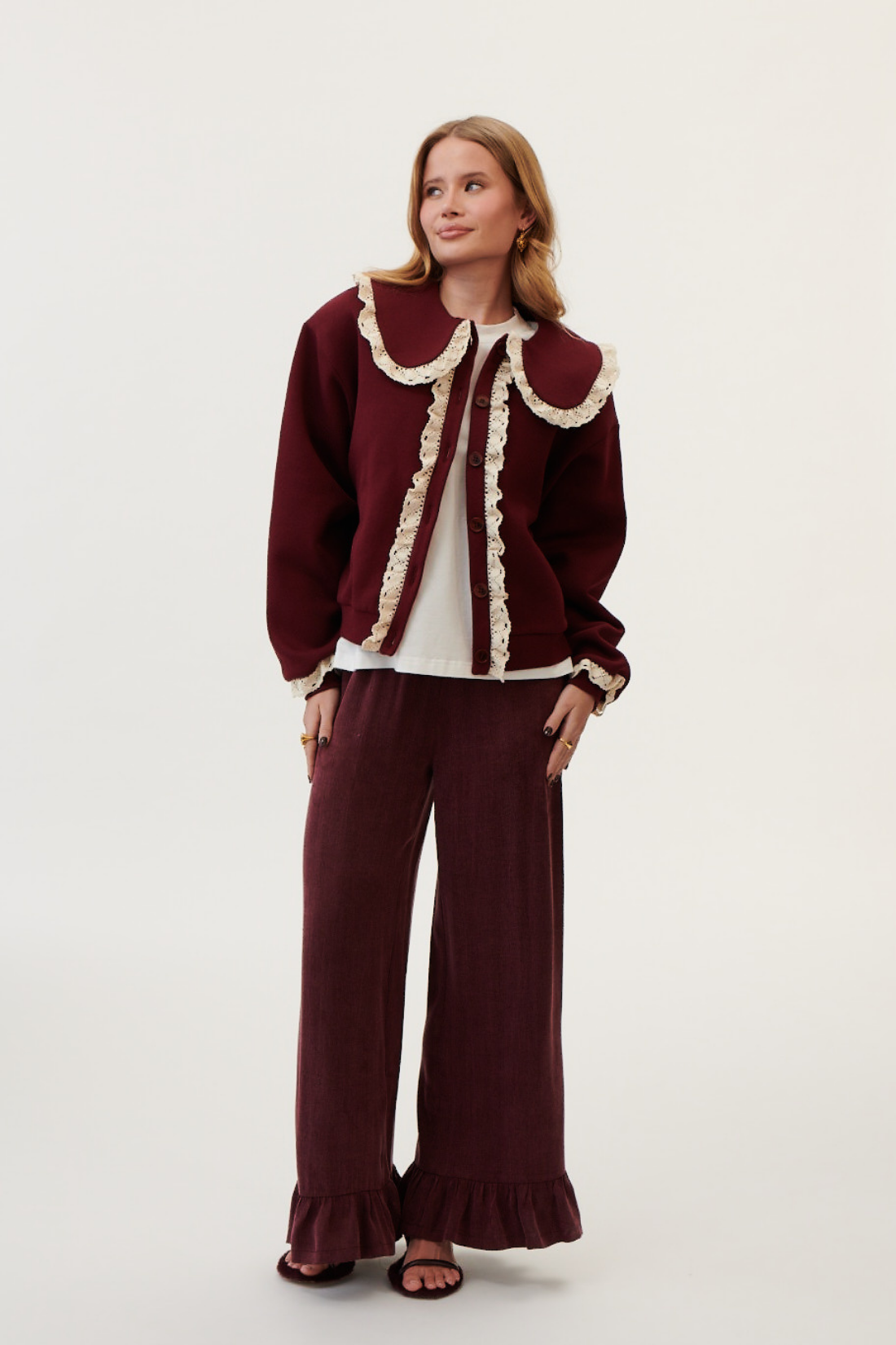 NOELLE CARDIGAN BURGUNDY