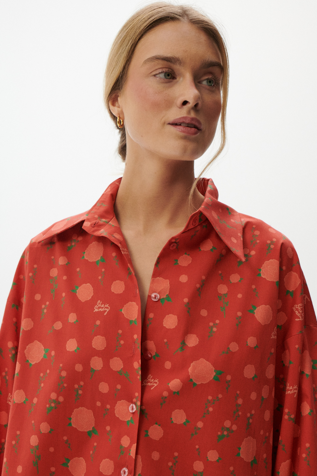 ROSALIA PRINT RED SHIRT