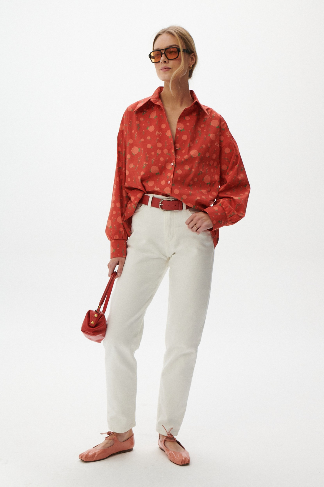 ROSALIA PRINT RED SHIRT