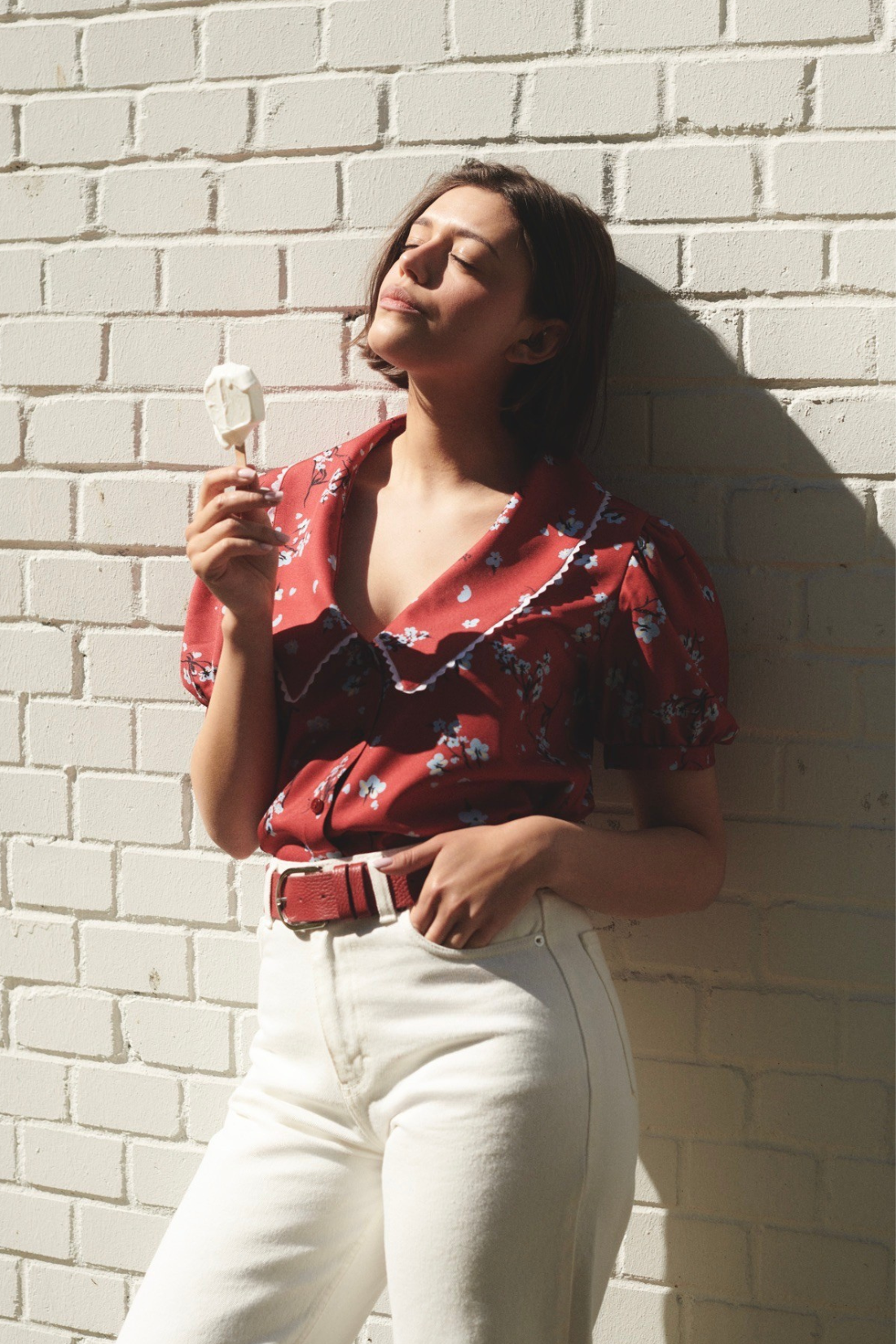 ROSITA RED PRINT SHIRT