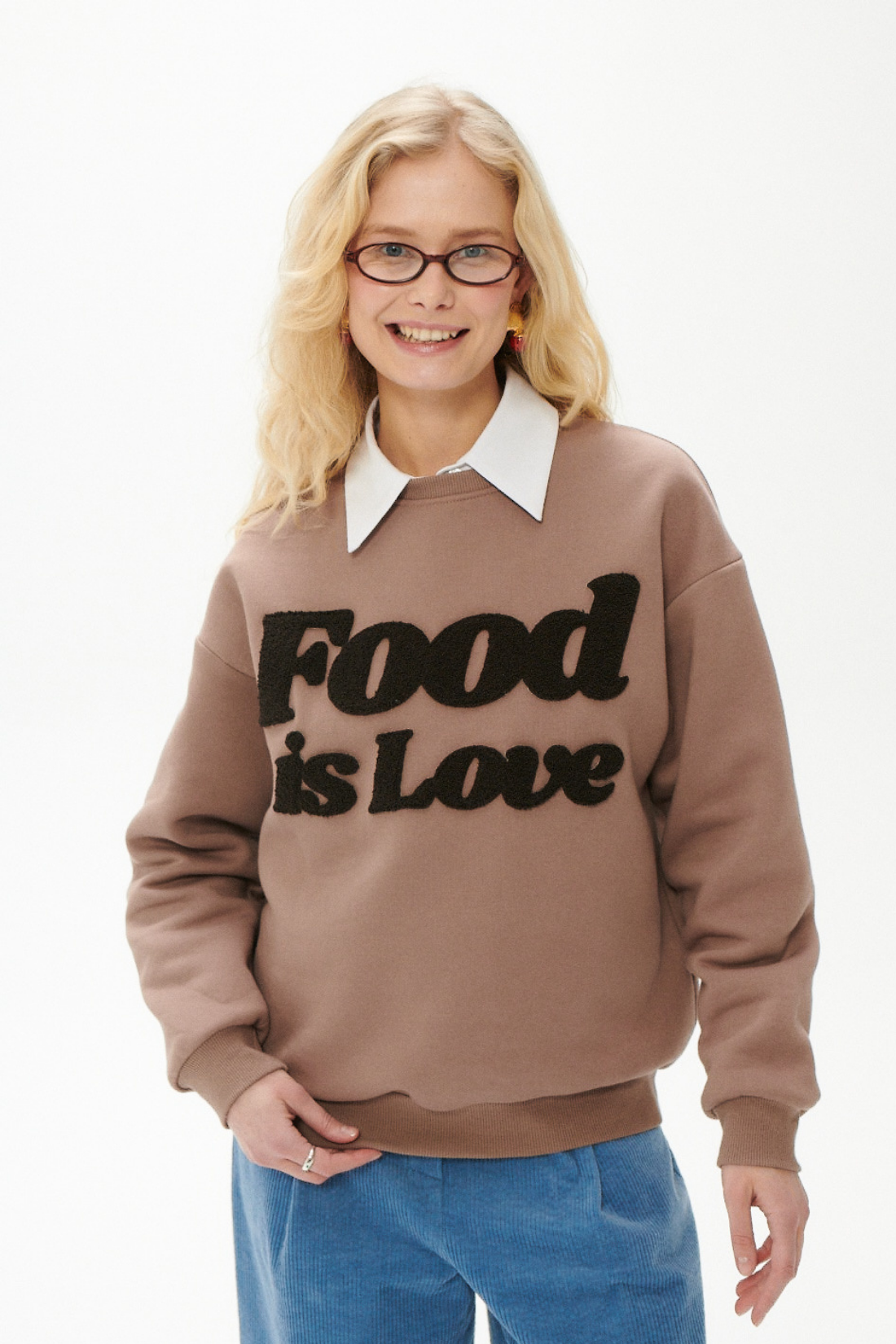 FOOD IS LOVE COCOA SWEATSHIRT