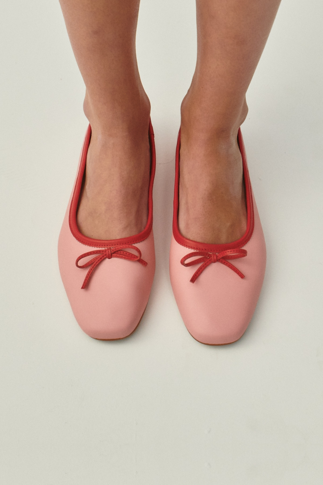 MARIE PINK - RED BALLET FLATS