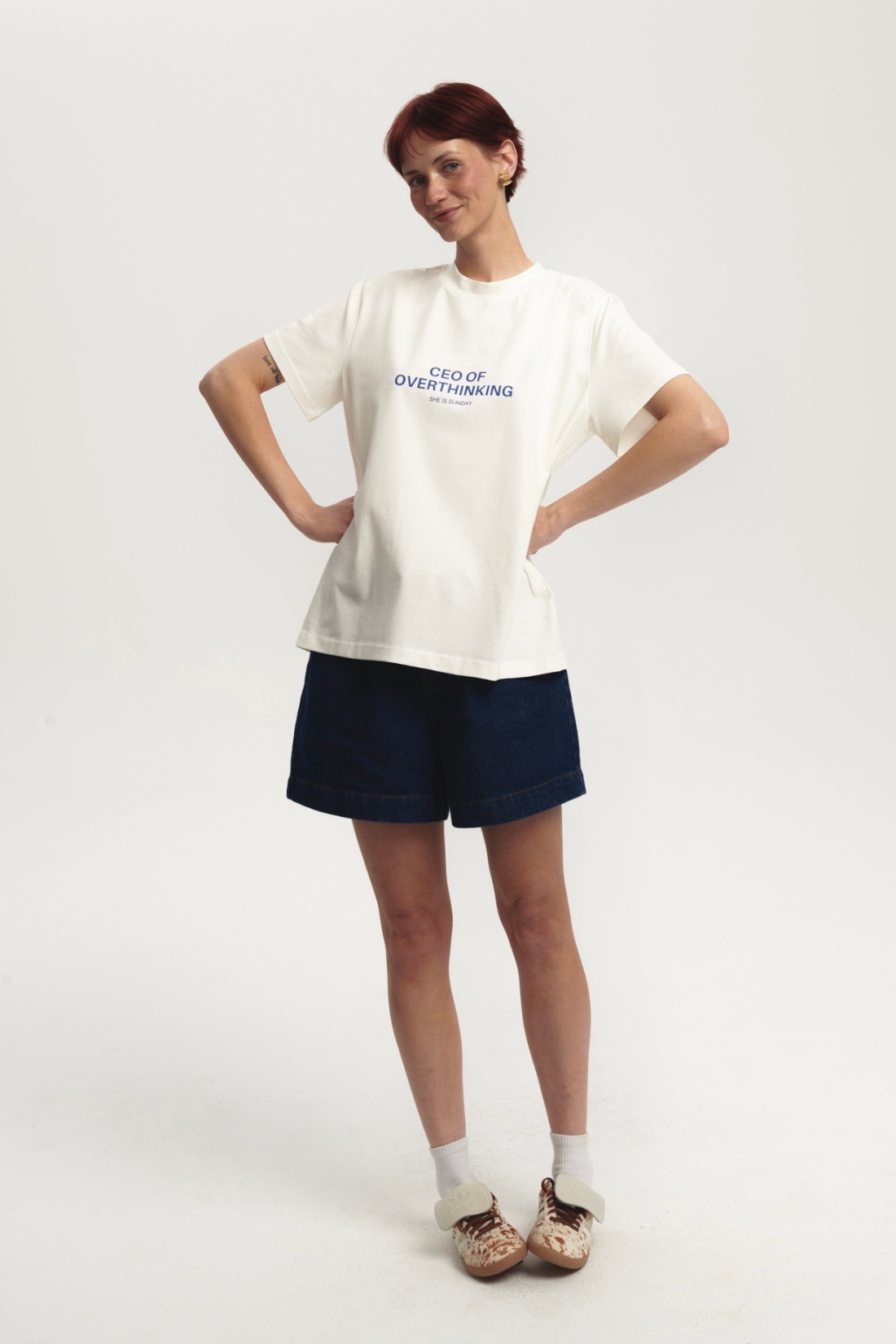 ELARA DARK BLUE DENIM SHORTS