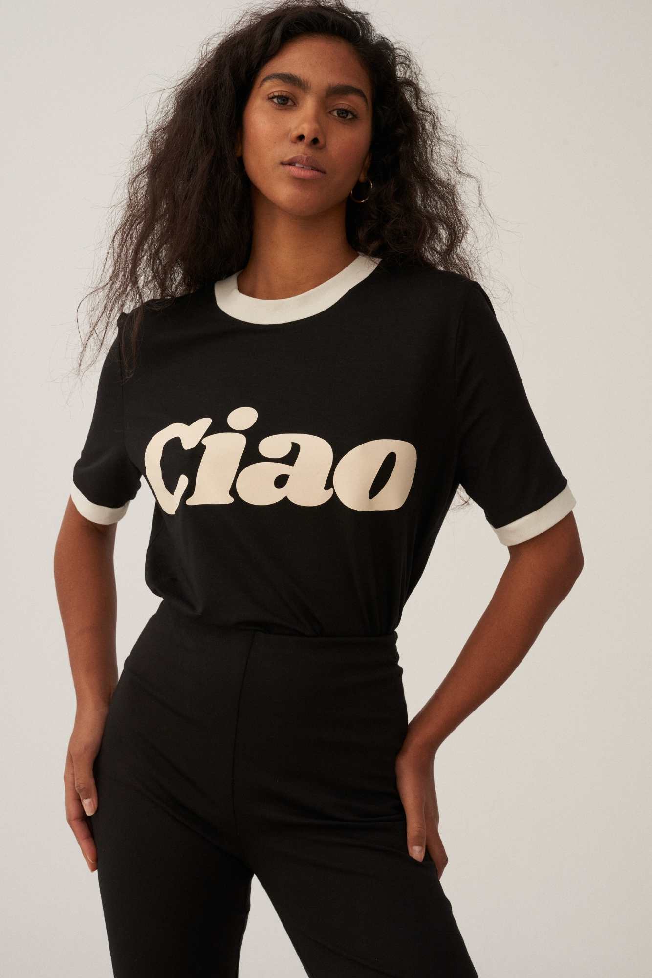 T-SHIRT HELLO BLACK