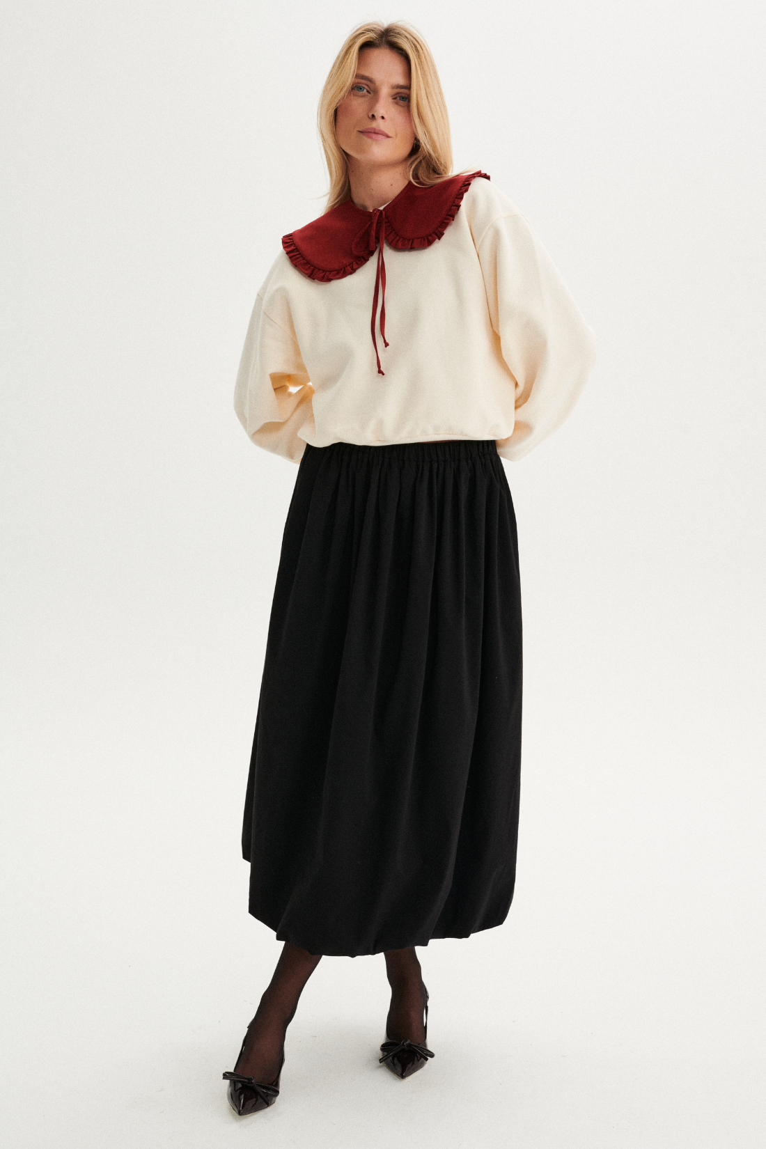 BLUZA COLLETTO ECRU