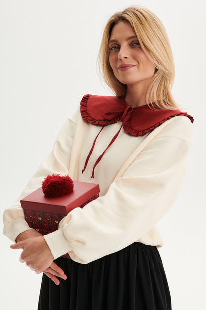 BLUZA COLLETTO ECRU