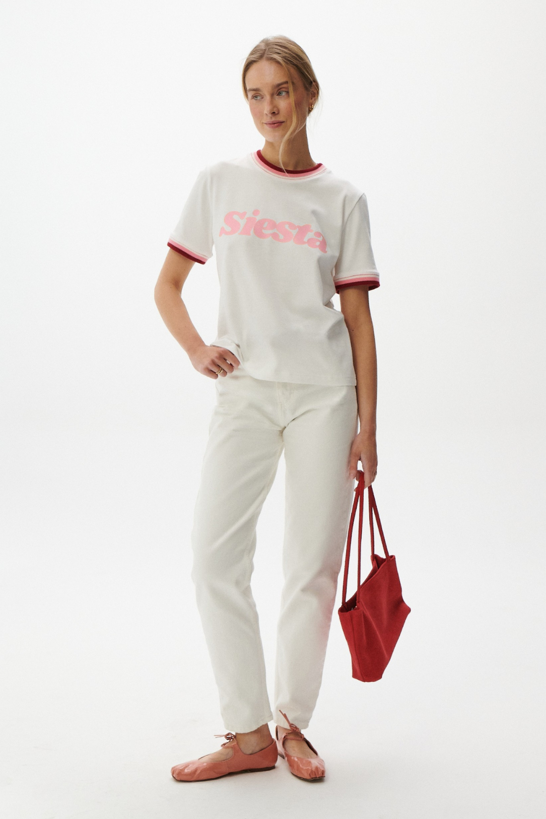 T-SHIRT SIESTA ŚMIETANKOWY