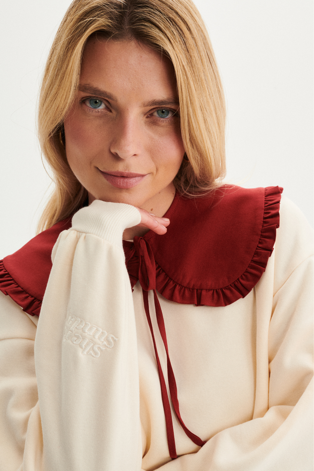 BLUZA COLLETTO ECRU