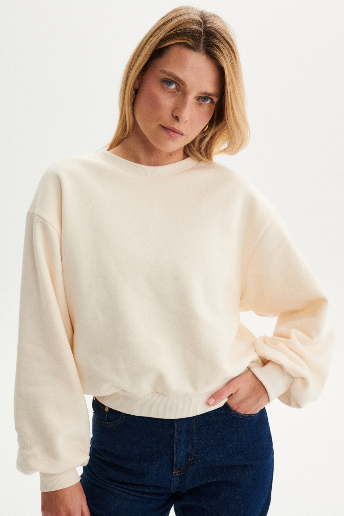 BLUZA COLLETTO ECRU