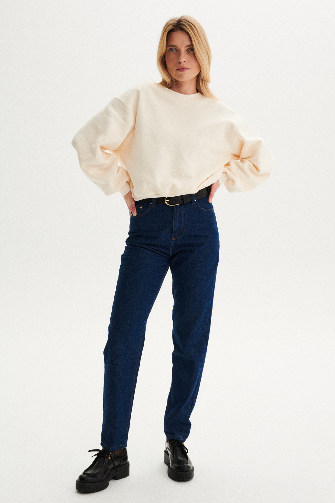 BLUZA COLLETTO ECRU