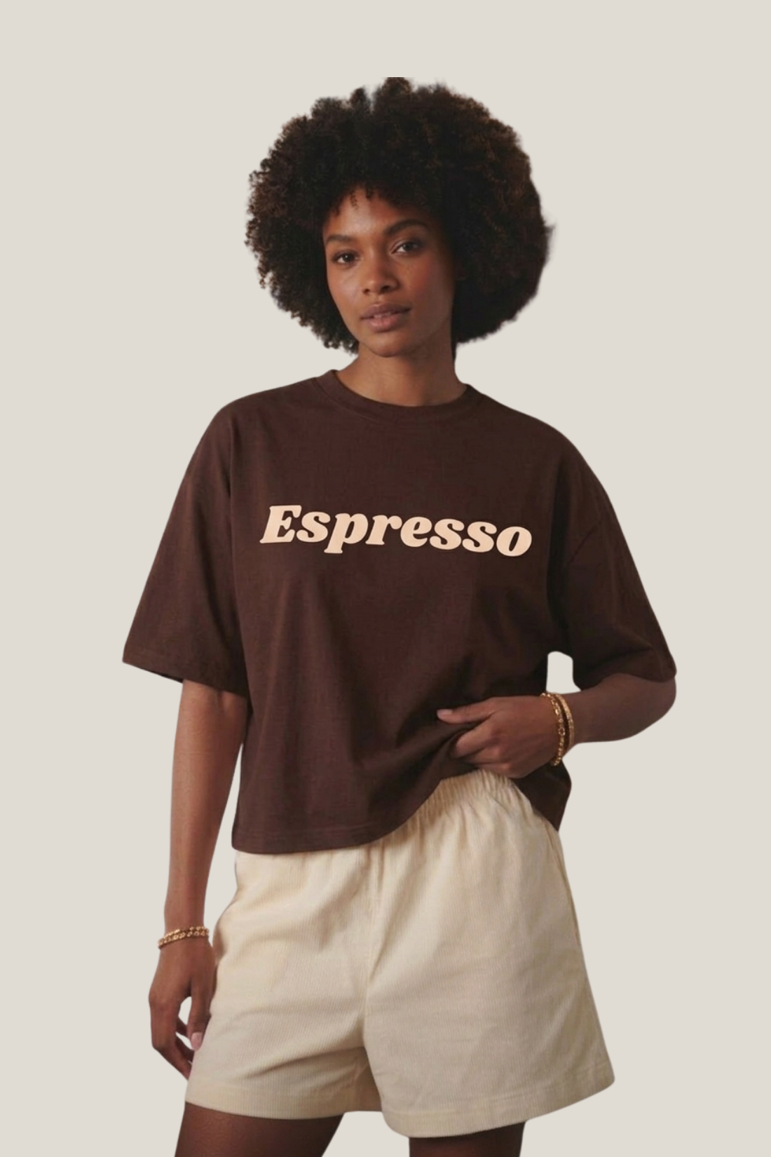 Boxy Espresso Brown T-Shirt