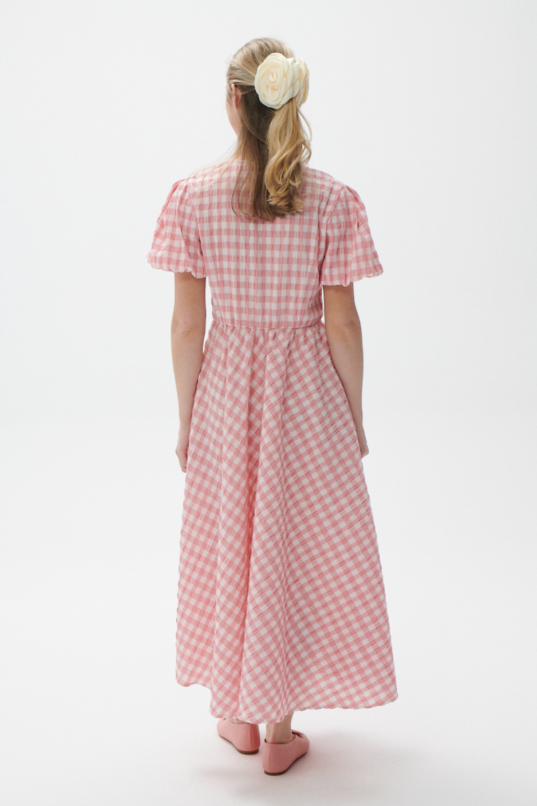 AVRIL DRESS IN PINK PLAID