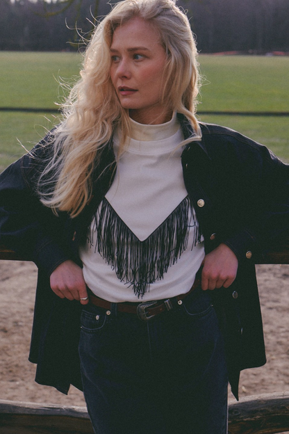 LONGSLEEVE COWGIRL BIAŁY