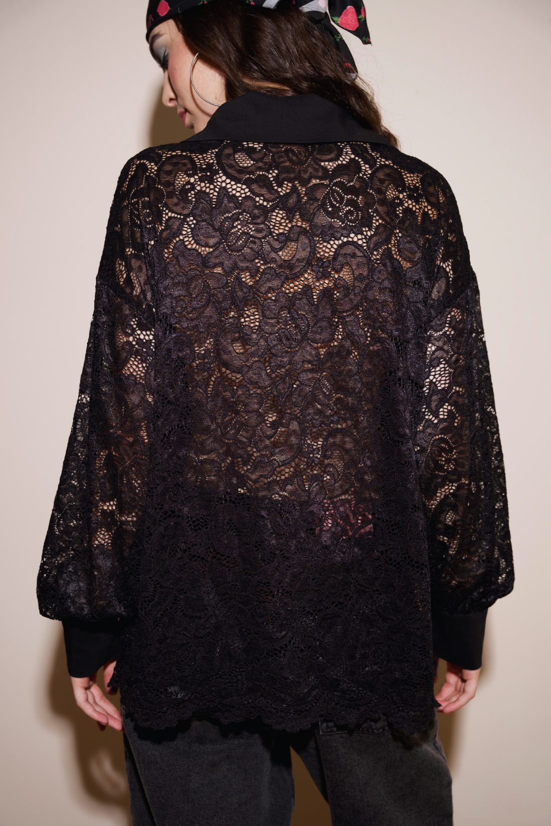Sabrina Black Lace Shirt