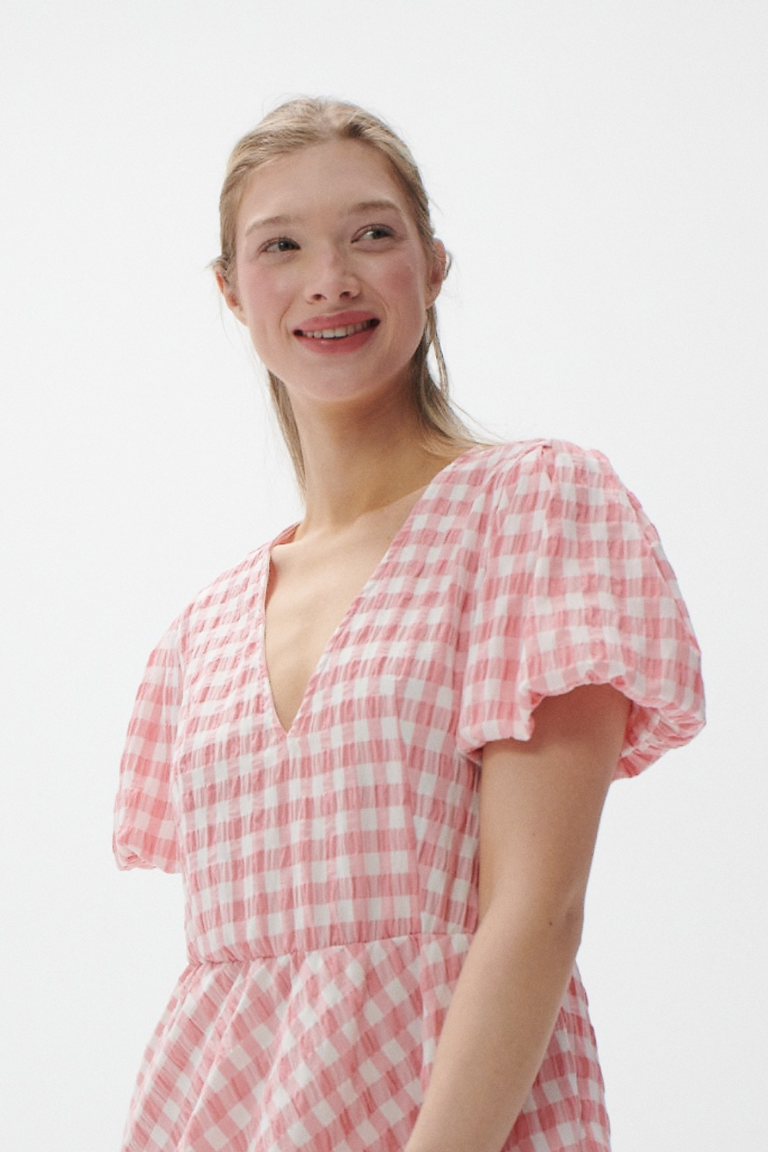 AVRIL DRESS IN PINK PLAID