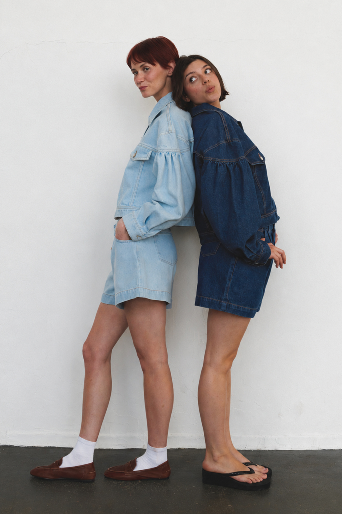 AMORE MIO CREAM DENIM JACKET