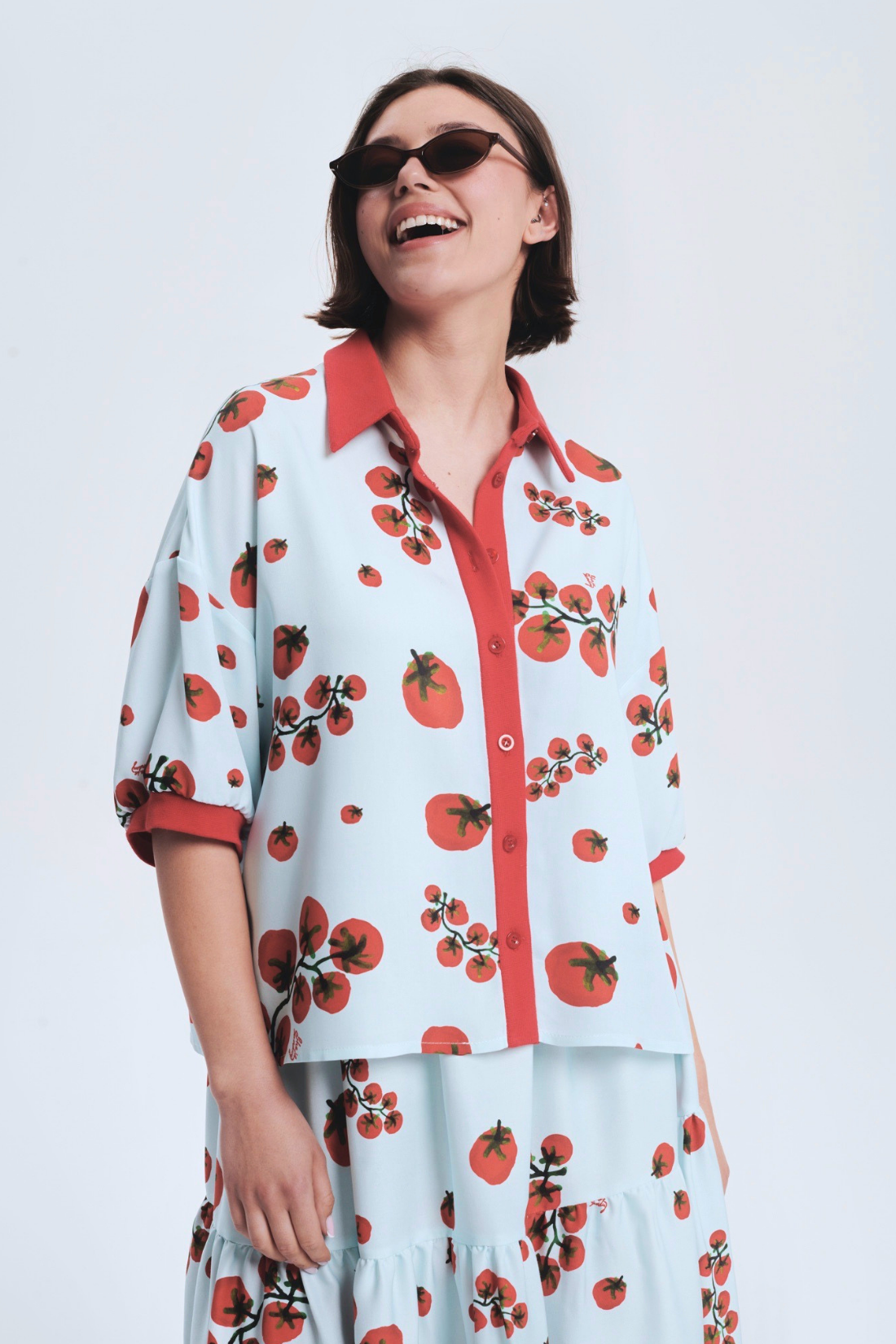 ESPERANZA RASPBERRY LINEN SHIRT