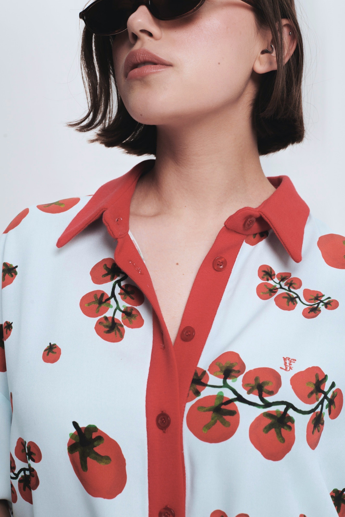ESPERANZA RASPBERRY LINEN SHIRT