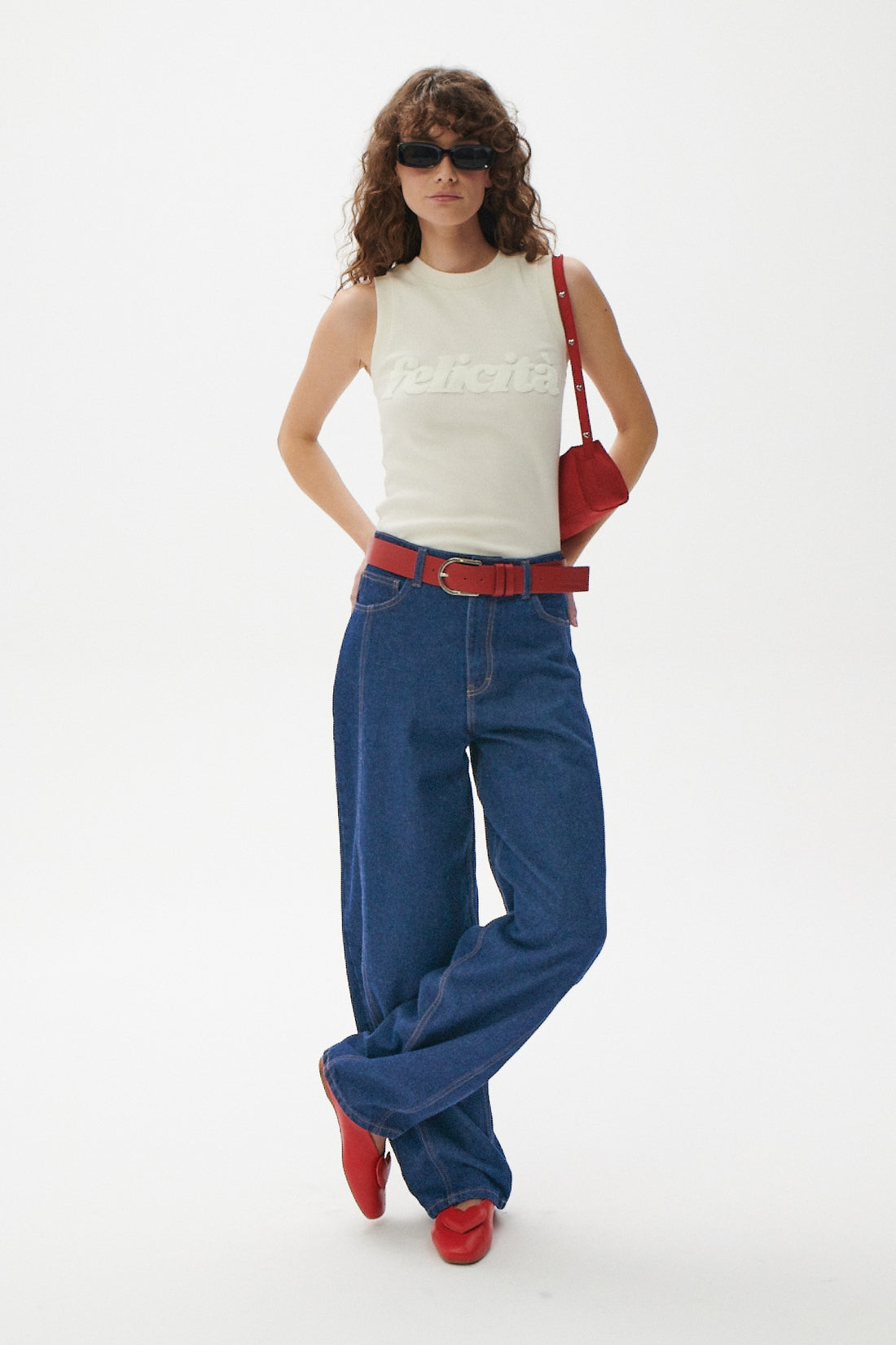 ELARA BARREL TALL JEANS DARK BLUE