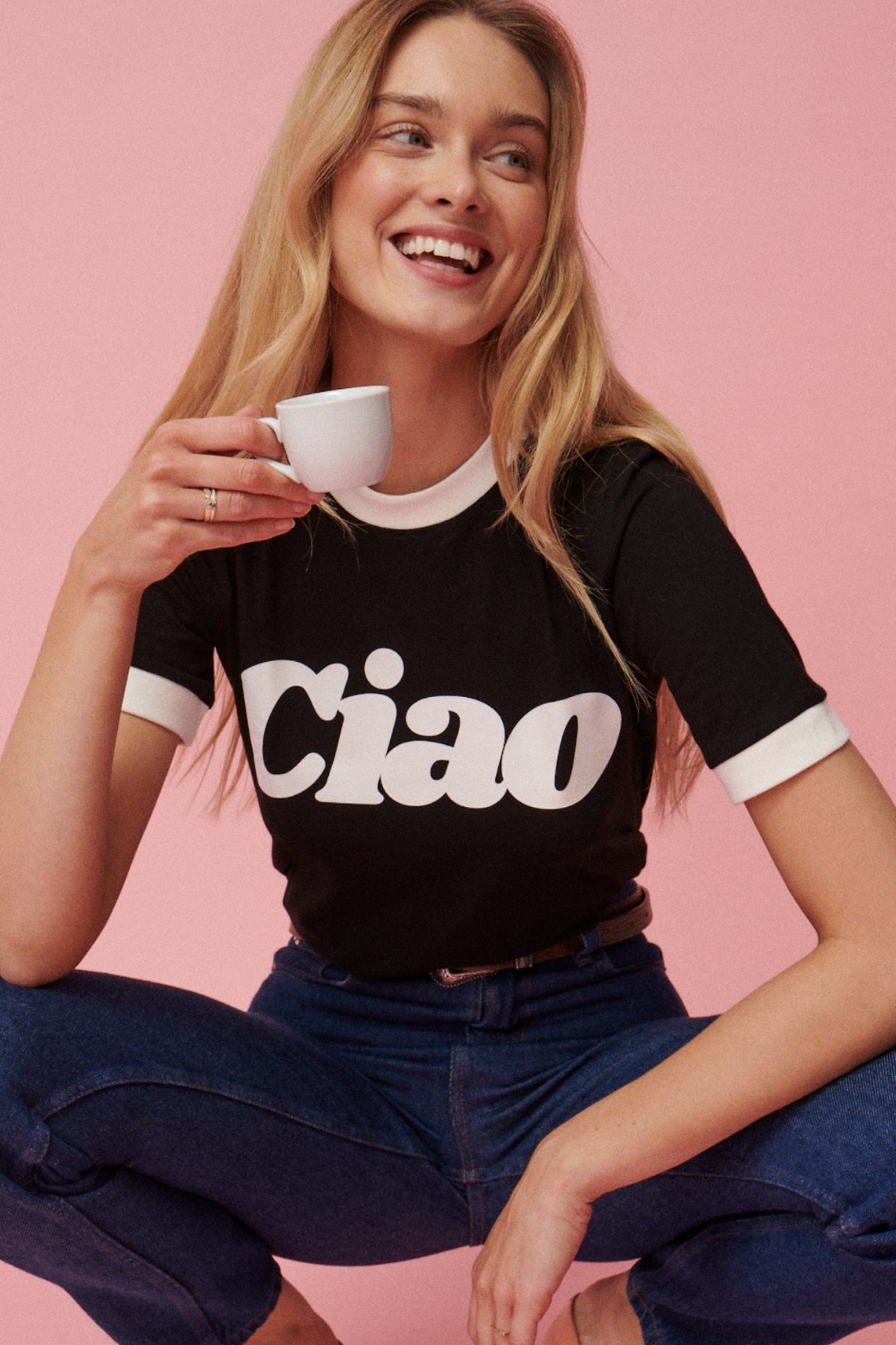 T-SHIRT HELLO BLACK
