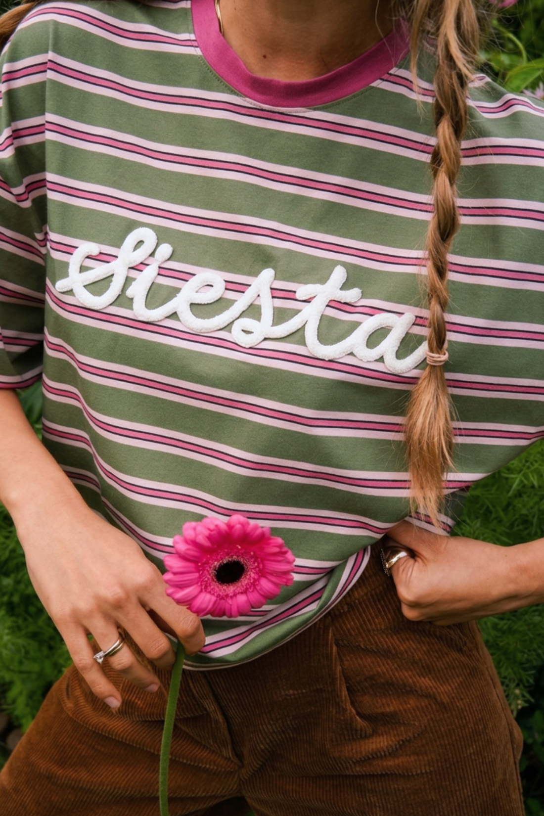 T-SHIRT SIESTA BOXY W PASKI