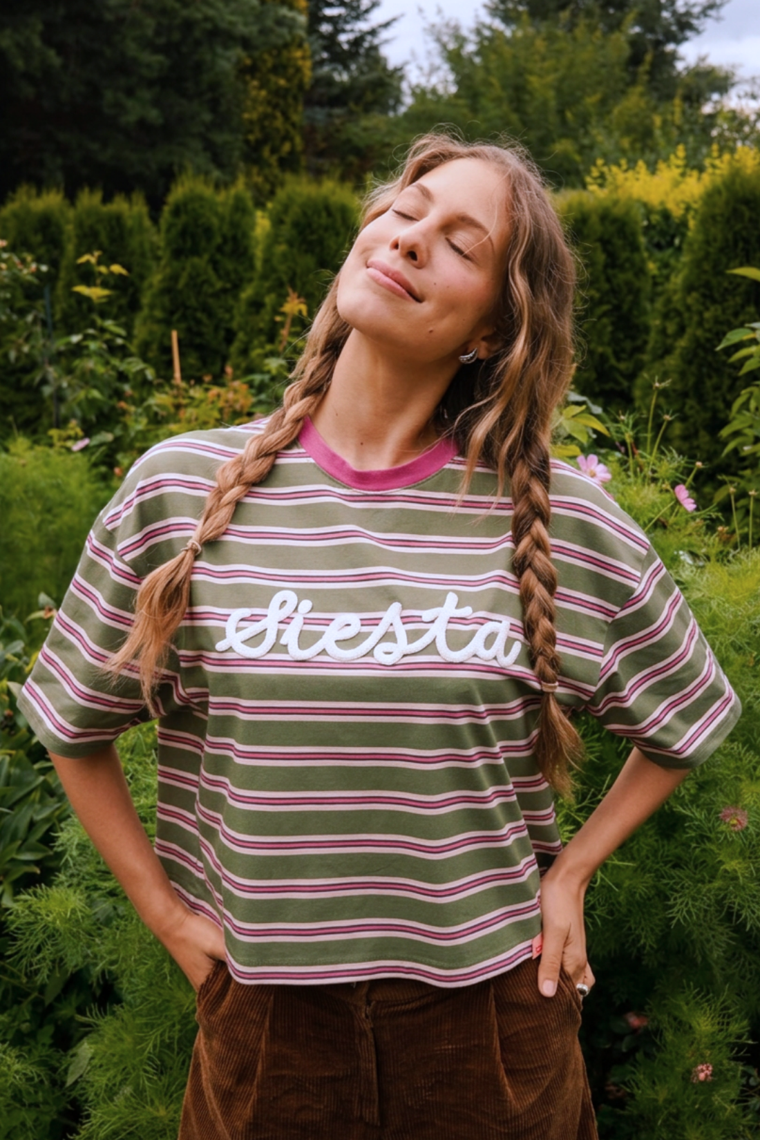 T-SHIRT SIESTA BOXY W PASKI