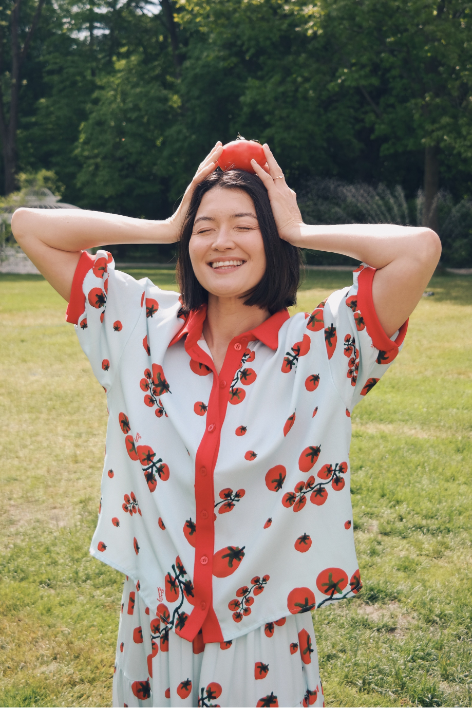 ESPERANZA RASPBERRY LINEN SHIRT