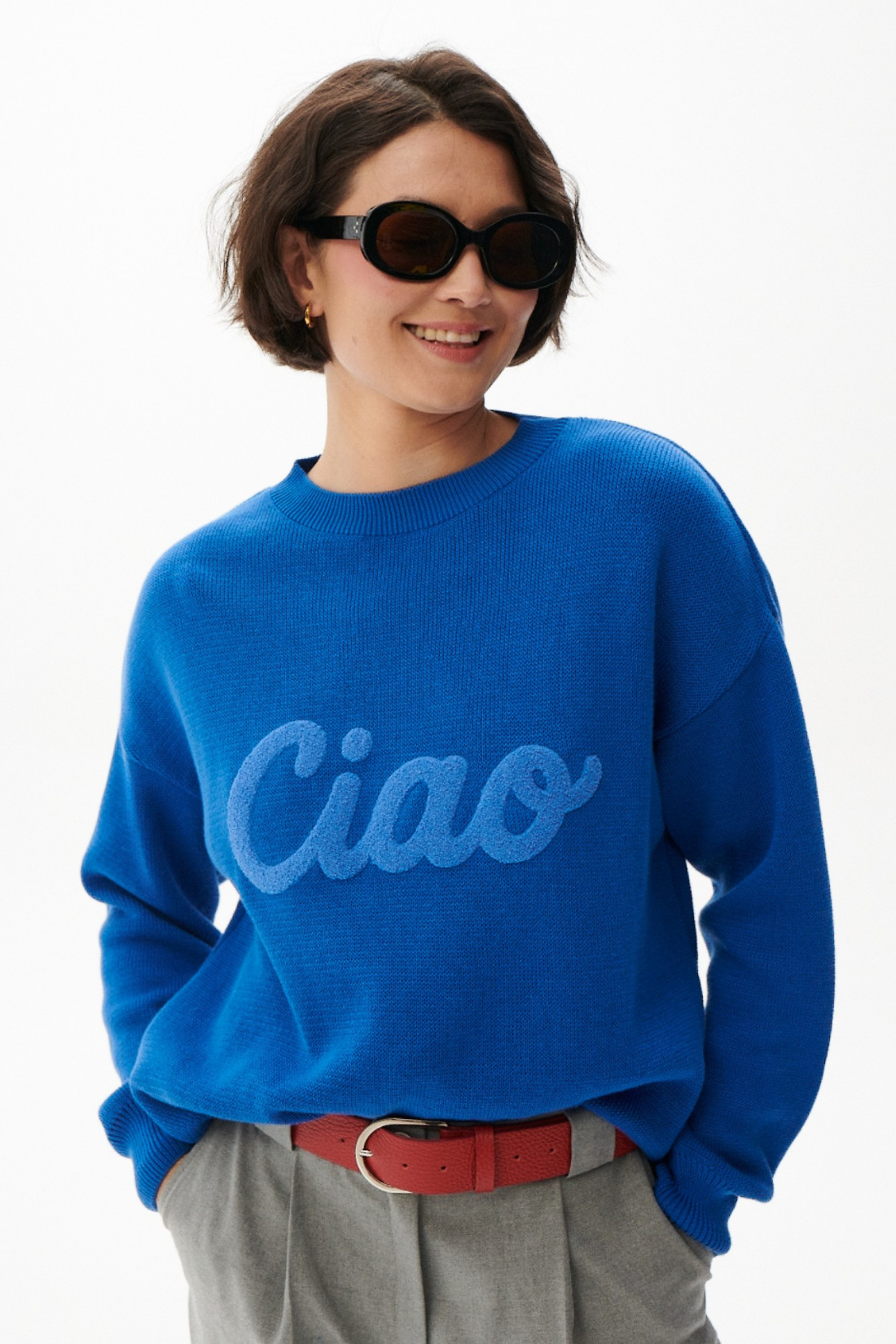 SADIE COBALT SWEATER MADE OF ORGANIC COTTON