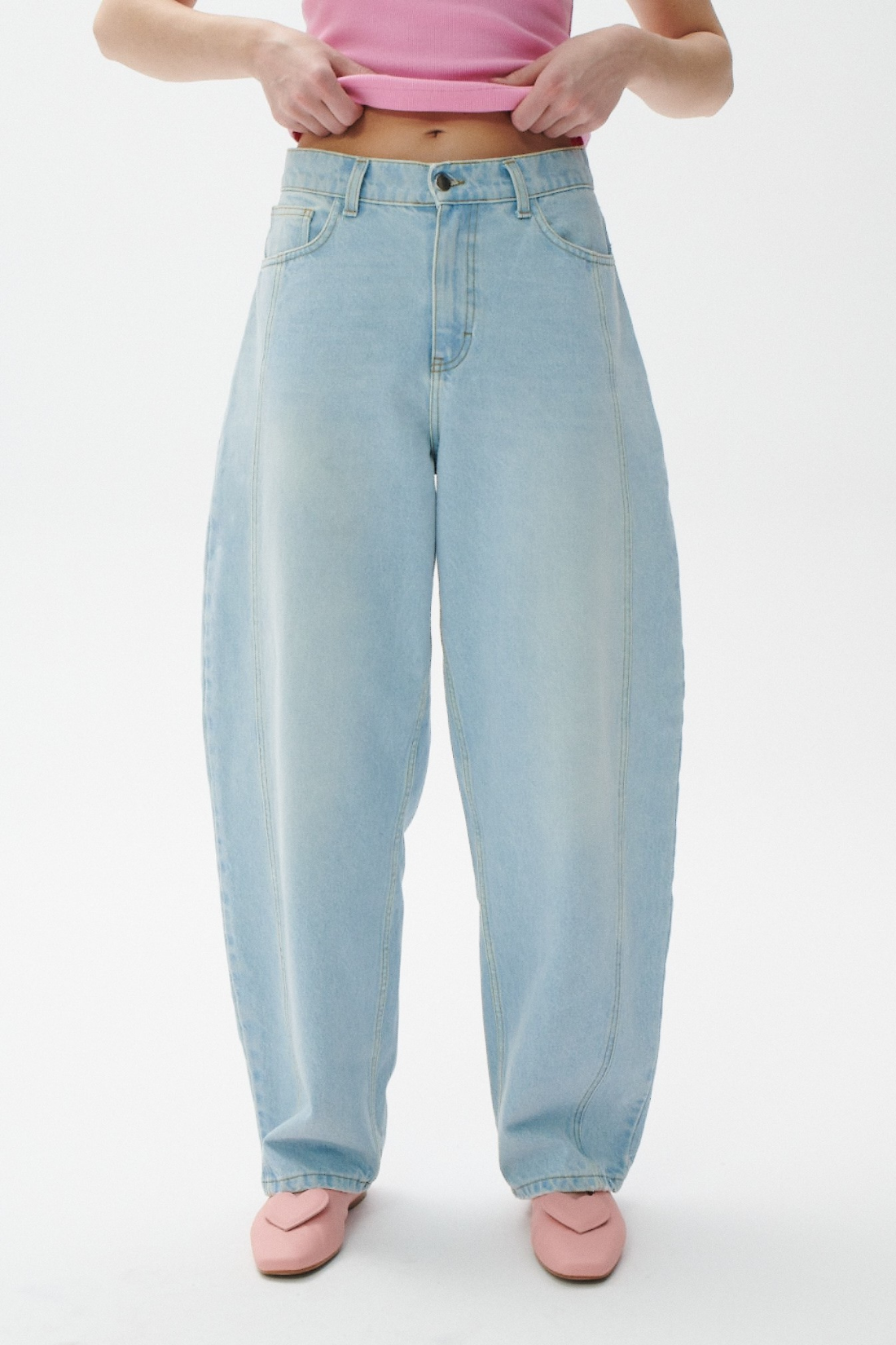 ELARA BARREL STANDARD JEANS LIGHT BLUE