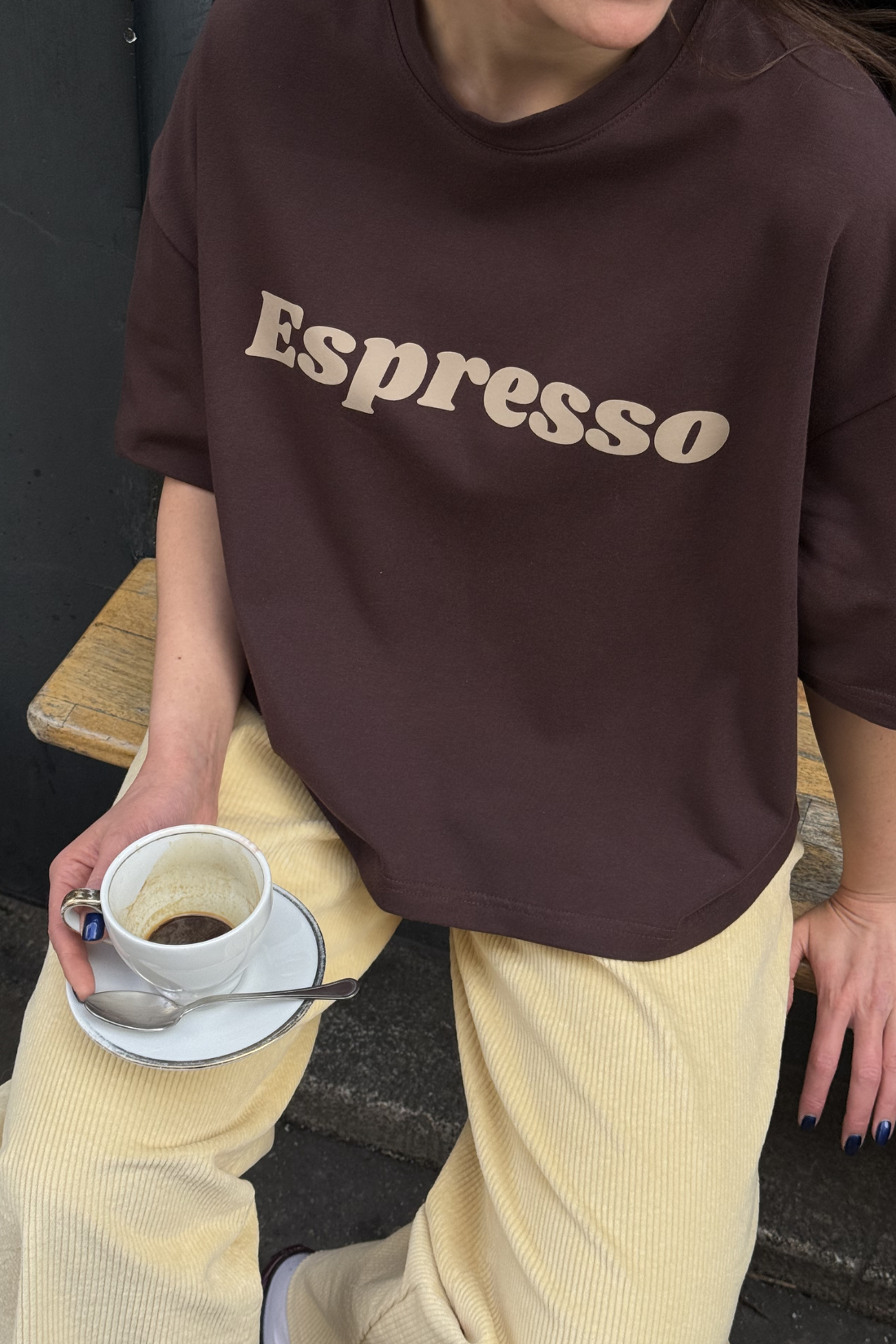Boxy Espresso Brown T-Shirt