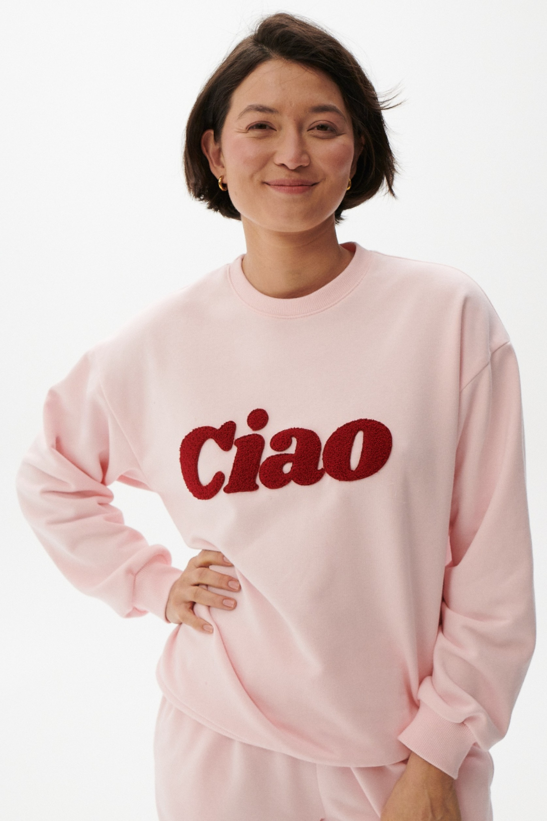 CIAO SPRING VIBES PINK SWEATSHIRT