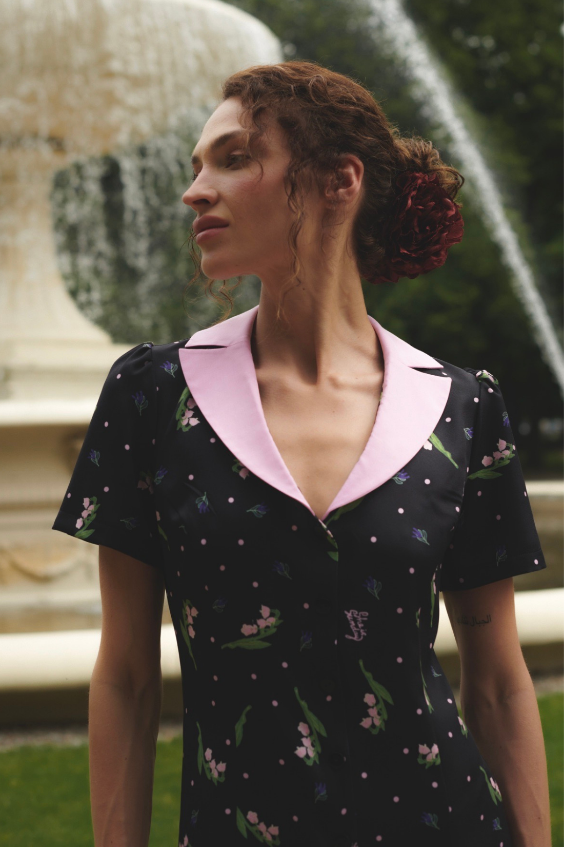 PROVANCE DRESS BLACK PRINT