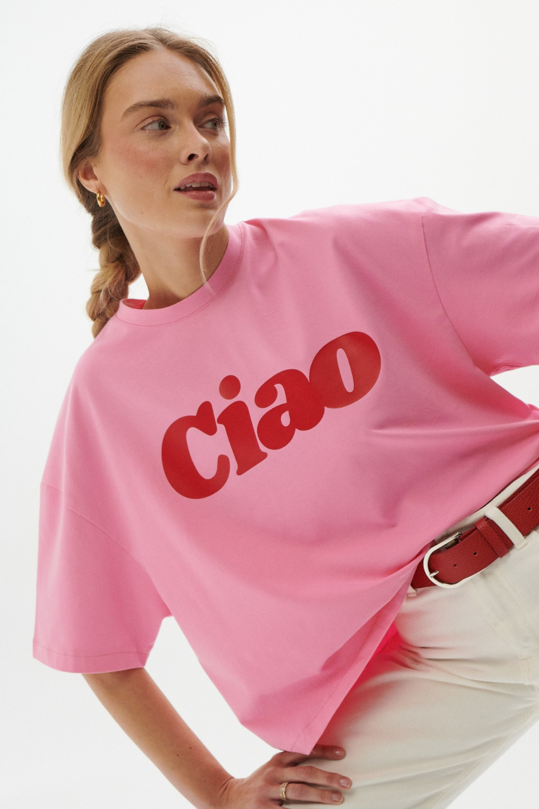 CIAO SUNDAY Boxy T-Shirt Pink