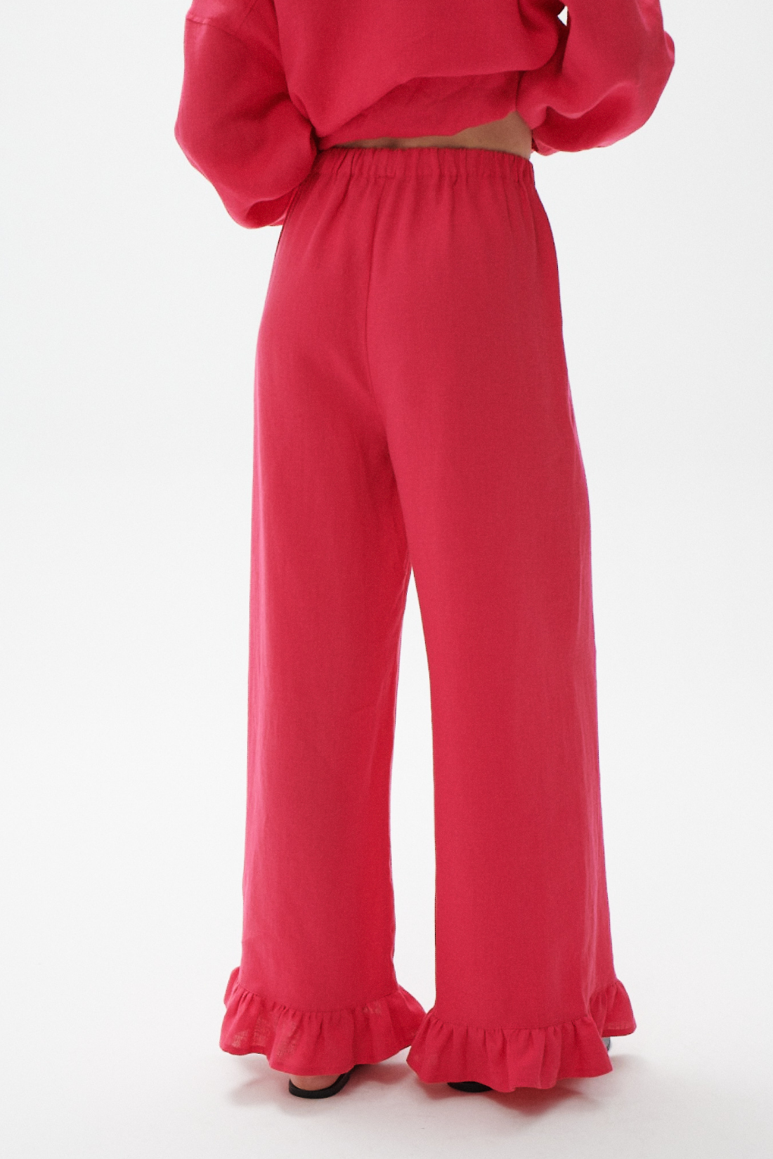 ESPERANZA RASPBERRY LINEN PANTS