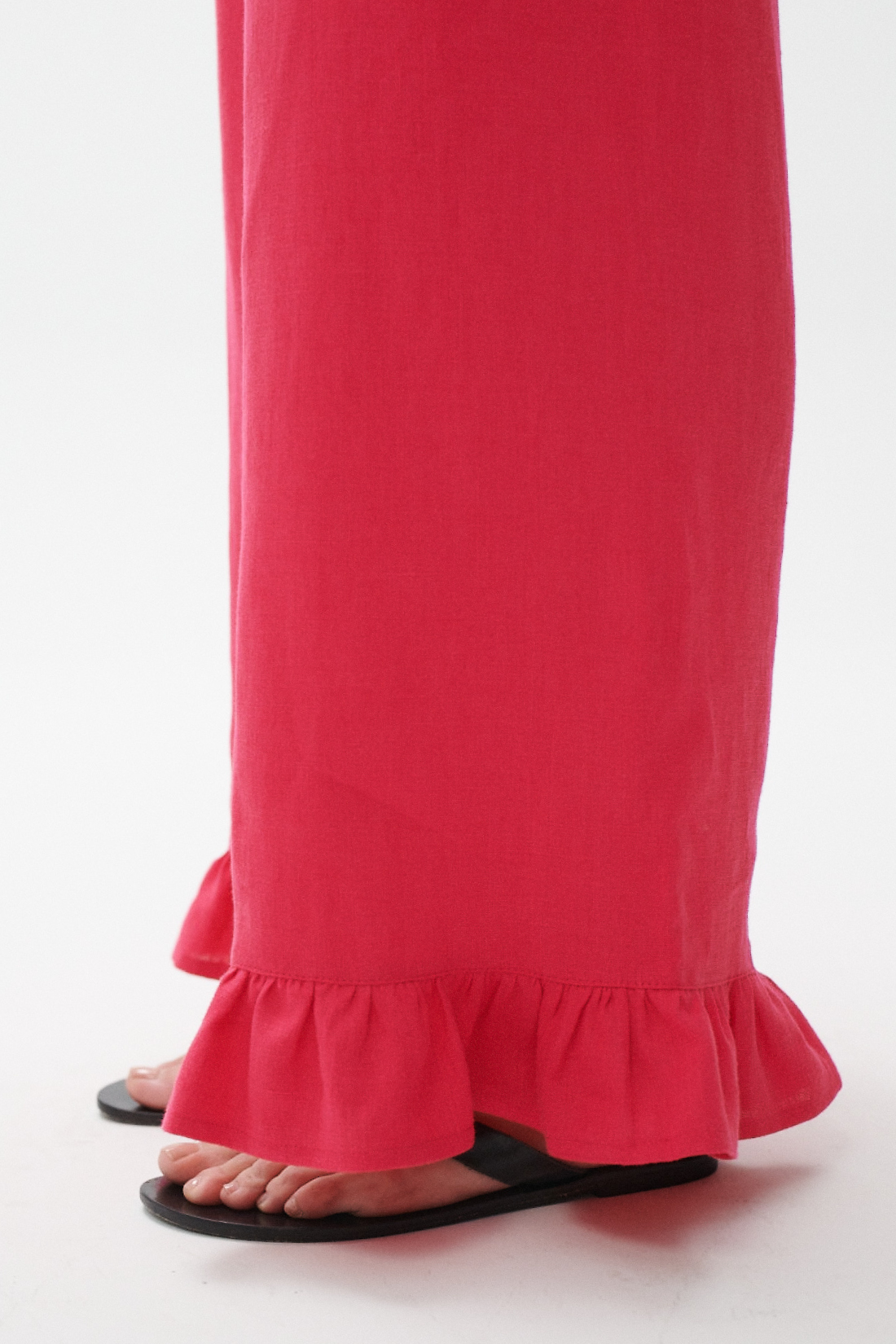 ESPERANZA RASPBERRY LINEN PANTS