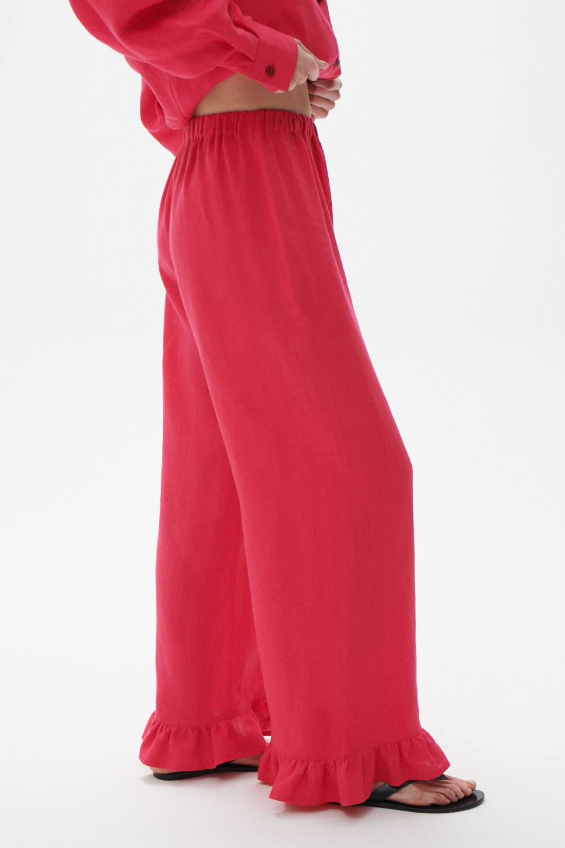 ESPERANZA RASPBERRY LINEN PANTS